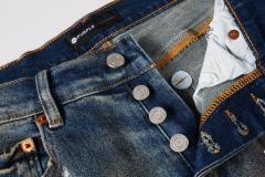 1:1 PURPLE BRΑND Rust Wash Splatter Distressed Skinny Fits Jeans