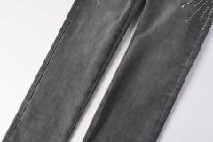 1:1 PURPLE BRΑND Rhinestone Gray Skinny Fits Jeans