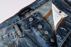 [Hot] 1:1 PURPLE BRΑND Rhinestone Straight Denim Jeans