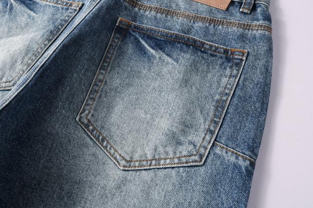 [Hot] 1:1 PURPLE BRΑND Rhinestone Straight Denim Jeans