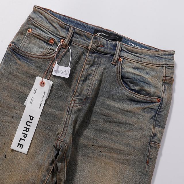 1:1 PURPLE BRΑND Rust Wash Slim Fits Jeans