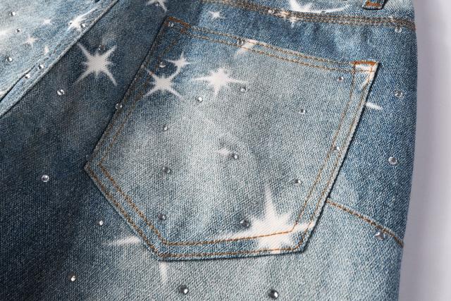 [Hot] 1:1 PURPLE BRΑND Lightning Straight Denim Jeans