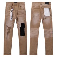 1:1 PURPLE BRΑND Patchwork Slim Fits Jeans