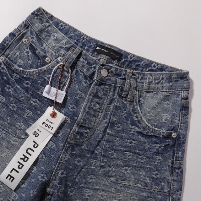 1:1 PURPLE BRΑND Monogram Straight Denim Jeans