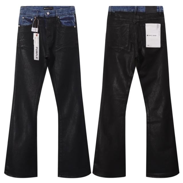1:1 PURPLE BRΑND Black Wax Vibe Jeans