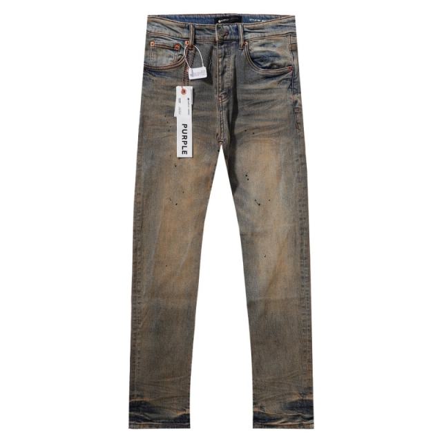 1:1 PURPLE BRΑND Rust Wash Slim Fits Jeans