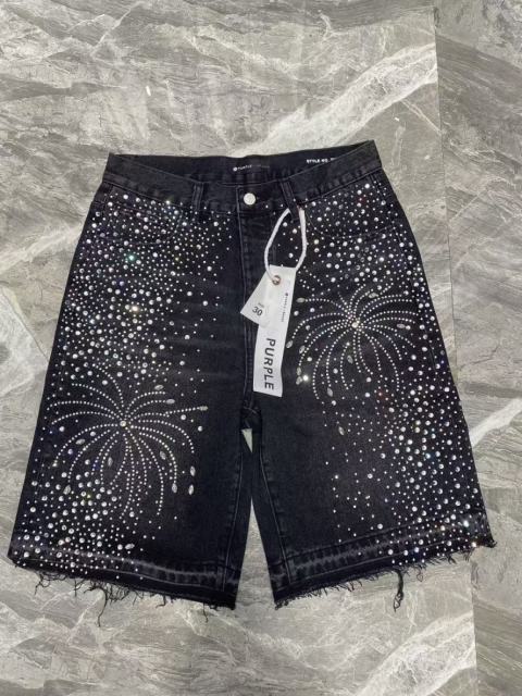 [Best Quality]1:1 PURPLE BRΑND Rhinestone Denim Shorts