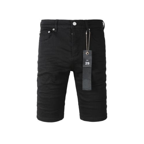 1:1 Quality PURPLE BRΑND Black Shorts Clean Fits