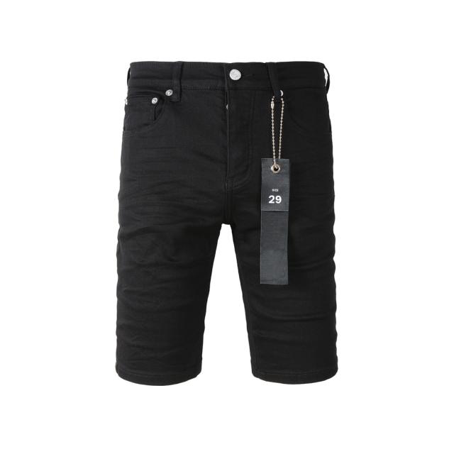 1:1 Quality PURPLE BRΑND Black Shorts Clean Fits