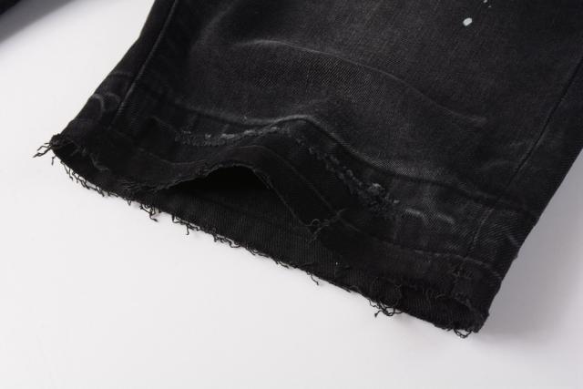 1:1 Quality PURPLE BRΑND Splatter Wash Paint Shorts