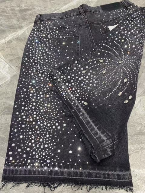 [Best Quality]1:1 PURPLE BRΑND Rhinestone Denim Shorts