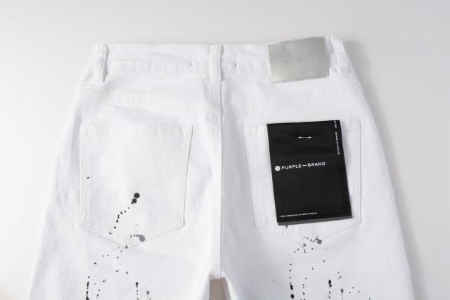 1:1 Quality PURPLE BRΑND White Splatter Ink Shorts