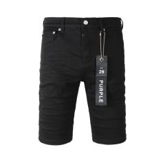 1:1 Quality PURPLE BRΑND Black Shorts Clean Fits
