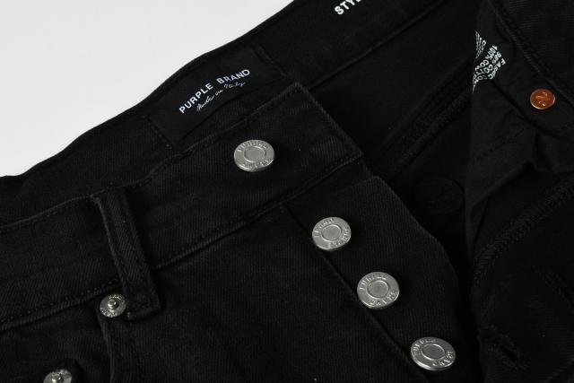 1:1 Quality PURPLE BRΑND Fringe Black Shorts