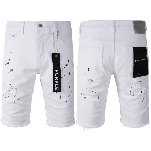 1:1 Quality PURPLE BRΑND White Splatter Ink Shorts