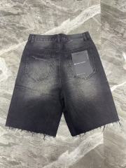 [Best Quality]1:1 PURPLE BRΑND Radial Rhinestone Denim Shorts