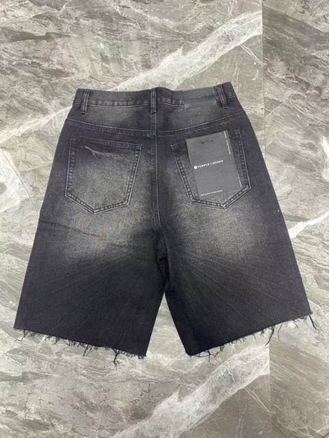[Best Quality]1:1 PURPLE BRΑND Radial Rhinestone Denim Shorts