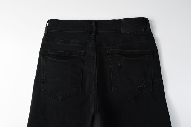 1:1 Quality PURPLE BRΑND Fringe Black Shorts