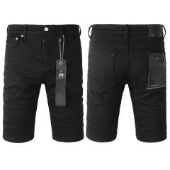 1:1 Quality PURPLE BRΑND Black Shorts Clean Fits