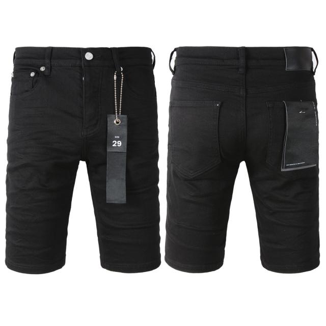 1:1 Quality PURPLE BRΑND Black Shorts Clean Fits