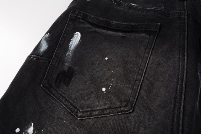 1:1 Quality PURPLE BRΑND Splatter Wash Paint Shorts