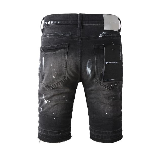 1:1 Quality PURPLE BRΑND Splatter Wash Paint Shorts