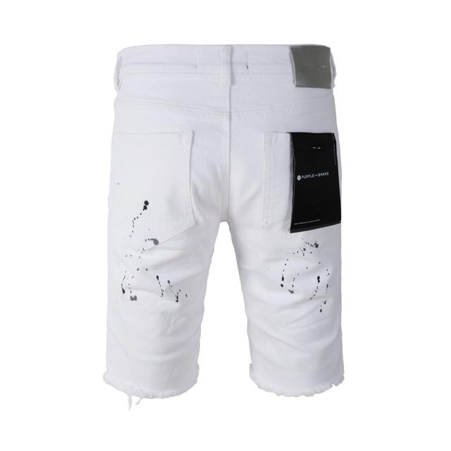 1:1 Quality PURPLE BRΑND White Splatter Ink Shorts