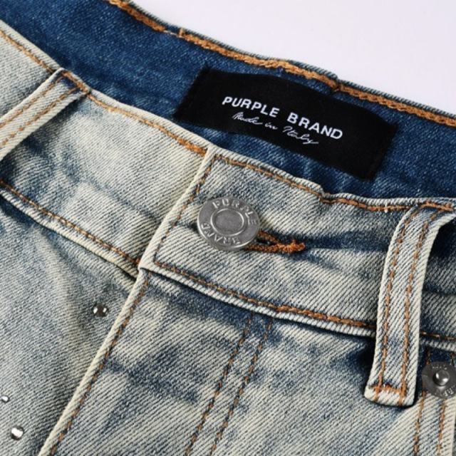 1:1 Quality PURPLE BRΑND Rhinestone Denim Shorts