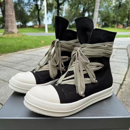 R*ck Owens Crazy Strappy Canvas High-Top Shoes