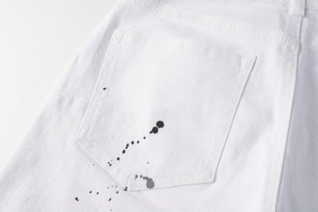1:1 Quality PURPLE BRΑND White Splatter Ink Shorts