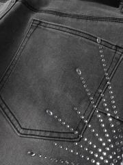[Best Quality]1:1 PURPLE BRΑND Radial Rhinestone Denim Shorts