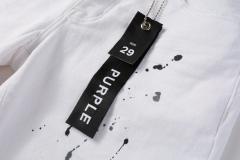 1:1 Quality PURPLE BRΑND White Splatter Ink Shorts