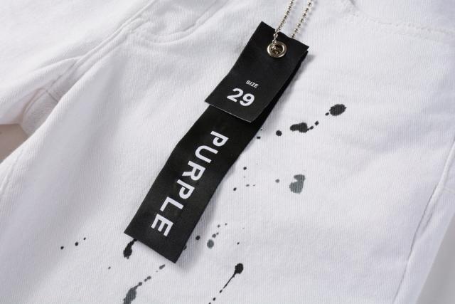 1:1 Quality PURPLE BRΑND White Splatter Ink Shorts