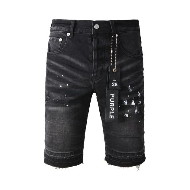 1:1 Quality PURPLE BRΑND Splatter Wash Paint Shorts