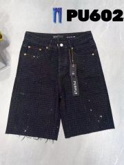 1:1 quality version Purple Black Diamond Denim Shorts