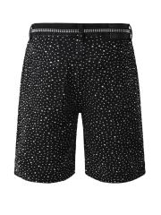 [Best Quality]1:1 PURPLE BRΑND Radial Rhinestone Denim Shorts