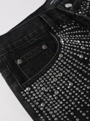 [Best Quality]1:1 PURPLE BRΑND Rhinestone Denim Shorts