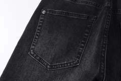 1:1 quality version Hollowed-out embroidered logo ripped jeans 28694083