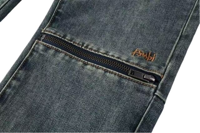1:1 quality version Knee Zipper Hole Ripped Jeans 28700616