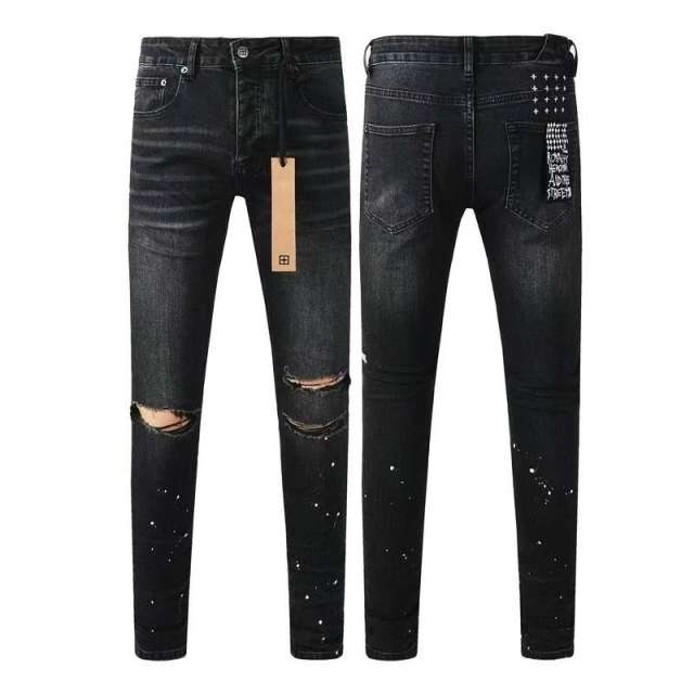 1:1 quality version Knee-hole White Dot Jeans 28700617