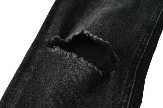 1:1 quality version Knee-hole White Dot Jeans 28700617