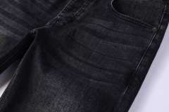 1:1 quality version Hollowed-out embroidered logo ripped jeans 28694083