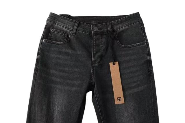 1:1 quality version Knee Logo Print Ripped Jeans 28700620