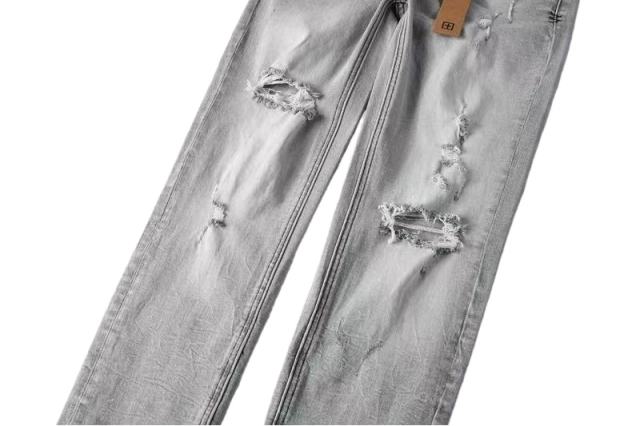 1:1 quality version Worn Hole Slim-fit Jeans 28700614