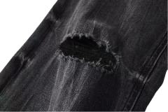 1:1 quality version Knee Logo Print Ripped Jeans 28700620