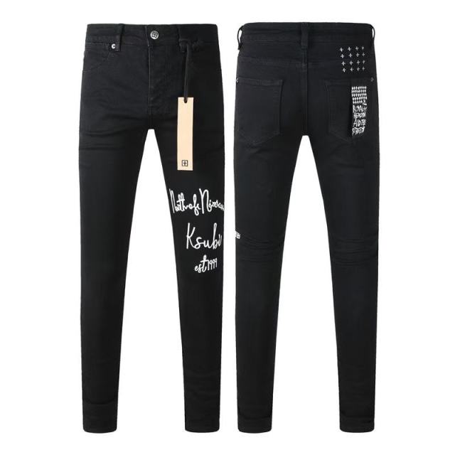 Ksubi Embroidery Black Skinny Jeans