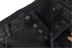 1:1 quality version Knee Logo Print Ripped Jeans 28700620