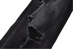 1:1 quality version Red Letter Embroidery Hole Jeans 28700618