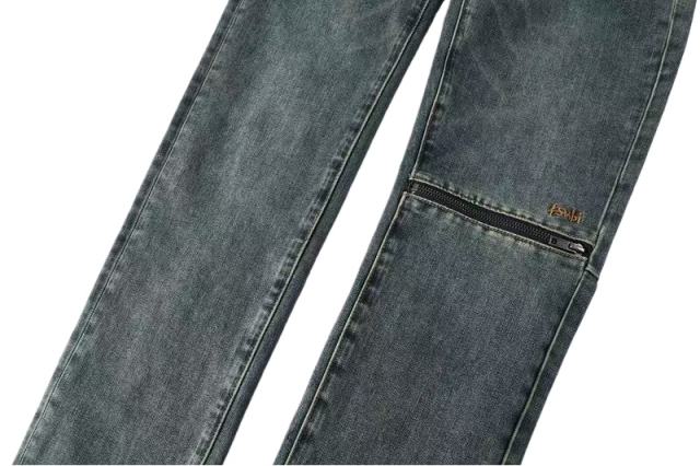 1:1 quality version Knee Zipper Hole Ripped Jeans 28700616