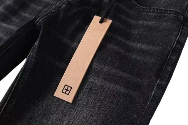 1:1 quality version Knee-hole White Dot Jeans 28700617